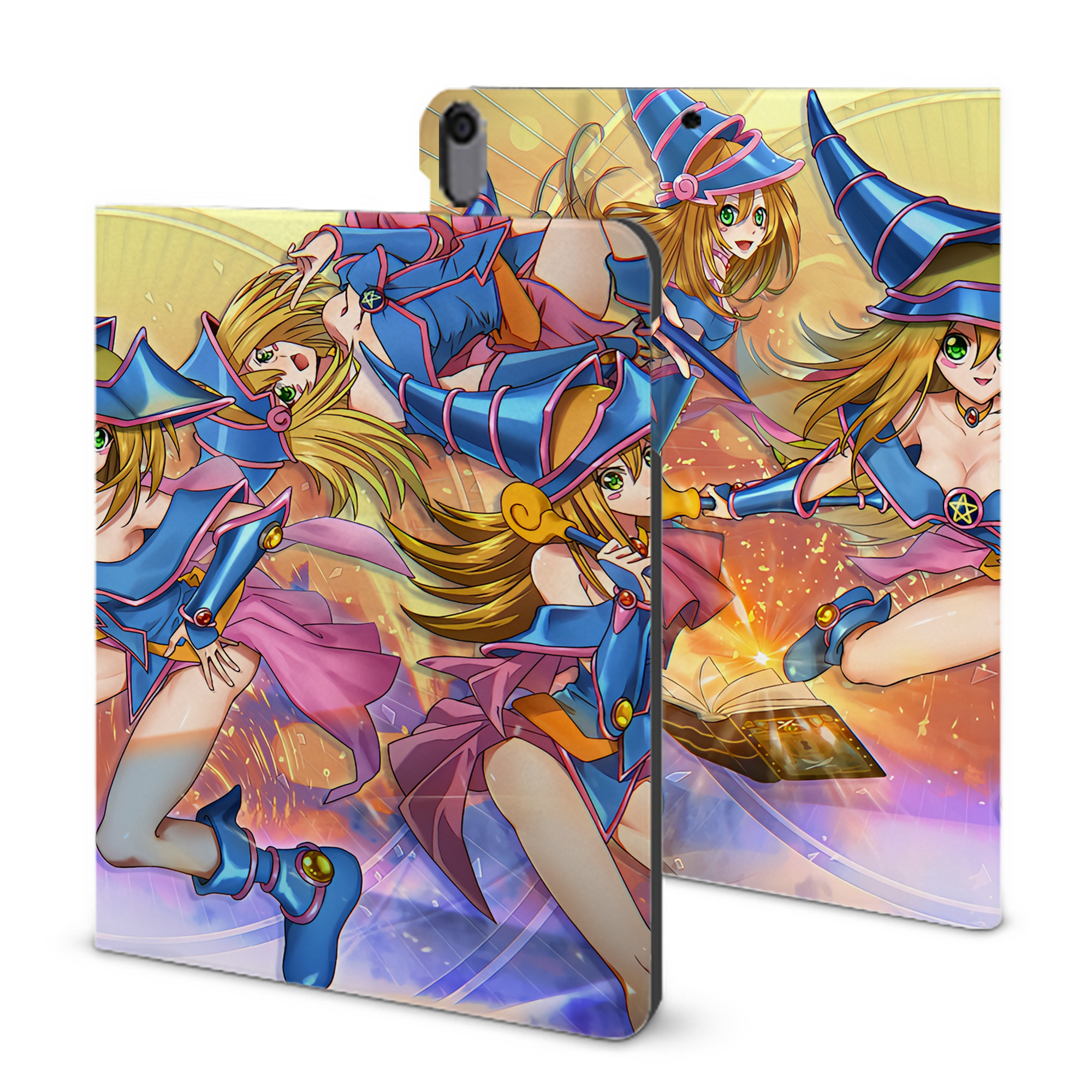 （画像用） 遊☆戯☆王 Yu-Gi-Oh! IPad ケース ブック型 PUレザー TPU 耐衝撃 軽量 薄型 ペン収納なし 全面保護 IPad 各モデル対応